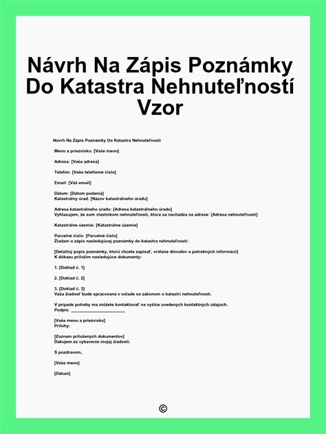 Schéma zápisu do katastra nehnuteľností
