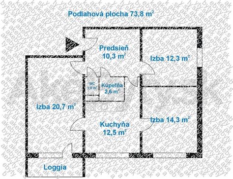 Rôzne typy pôdorysov trojizbových bytov