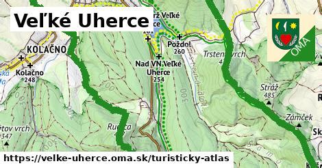 mapa obce Veľké Uherce