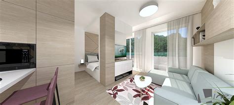 Interiér moderného jednoizbového bytu