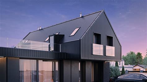 Pohľad na fasádu jedného z objektov komplexu s dôrazom na horizontálne a vertikálne členenie