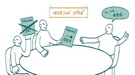 Ilustrácia znázorňujúca proces verejného obstarávania v stavebníctve s rôznymi fázami a aktérmi.