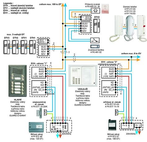 Schéma zapojenia domového telefónu Tesla DT 85