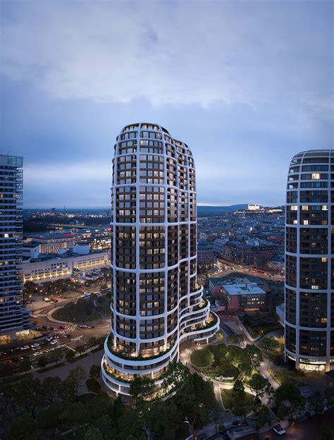 Vizualizácia komplexu Sky Park s parkom