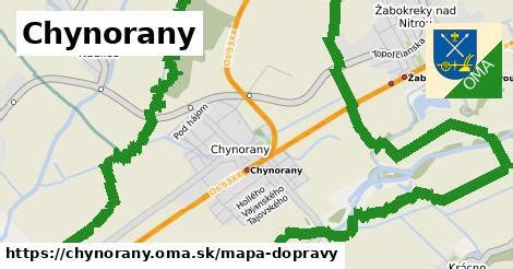 Mapa obce Chynorany