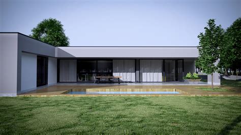 Ilustrácia moderného bungalovu