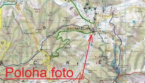 Mapa mesta Krompachy s vyznačenými oblasťami