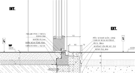 Detail dilatačnej škáry sporáka
