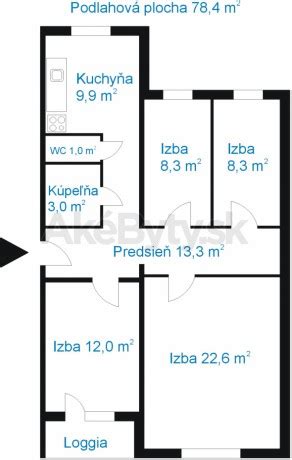 Dispozičné riešenie zrekonštruovaného panelového bytu