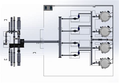 Diagram znázorňujúci funkciu automatickej tlakovej stanice vo vodovodnom systéme.