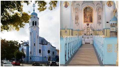 Interiér Modrého kostolíka