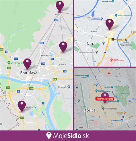 Mapa rekreačných jazier v Bratislave