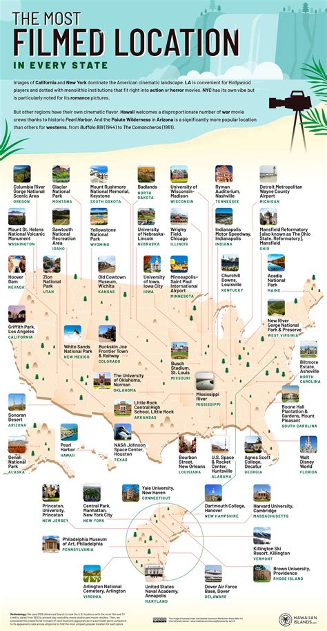 Map showing filming locations of popular reality shows