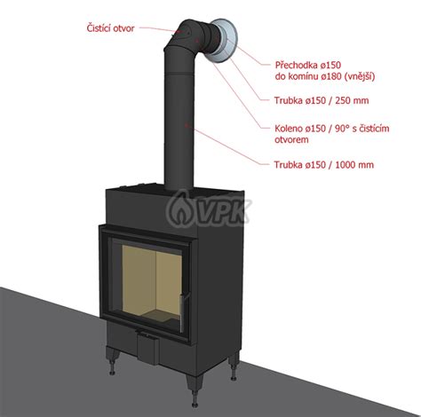 Detail tehlového krbu s údiarňou