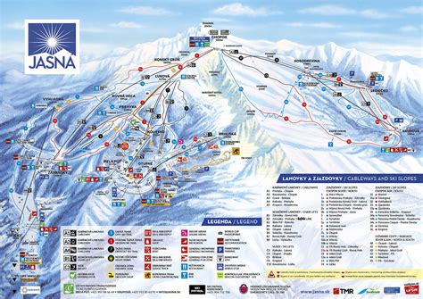 Mapa zjazdoviek Jasná