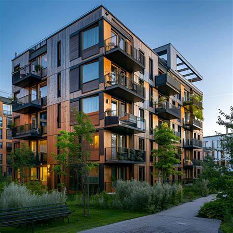 Modern apartment building in a mountain resort