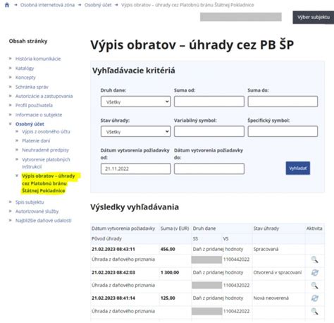Schematické znázornenie účtovania správnych poplatkov