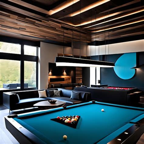 Leisure area with billiards and seating