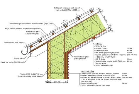 Detail pultovej strechy bungalovu