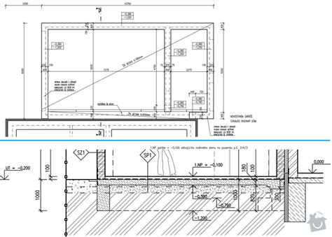 Nákres betónovej dosky ako základu pre garáž