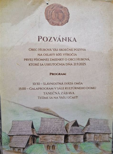 Panoráma obce Hubová