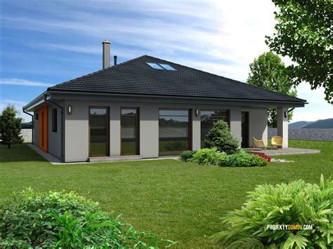 Ilustrácia bungalovu s obytným podkrovím