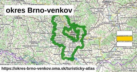 Mapa okresu Brno-venkov