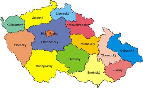 Mapa Zlínsky kraj s vyznačenými turistickými centrami