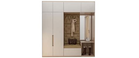 Chodbová zostava s integrovaným sedením a úložným priestorom