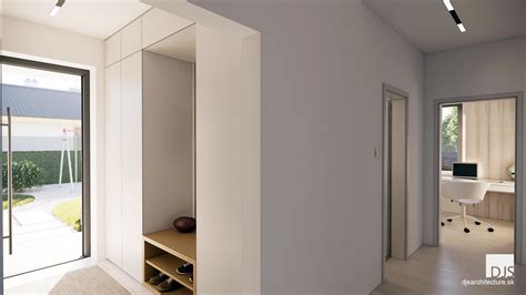 Pohľad na predsieň zladenú s obývacou izbou