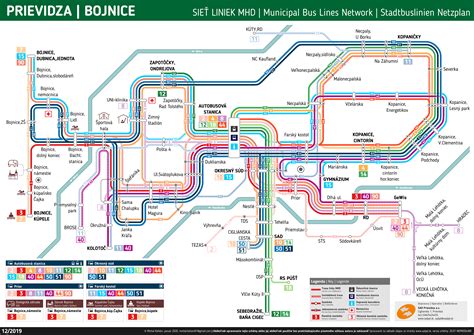Mapa liniek MHD v okolí sídliska Krásna