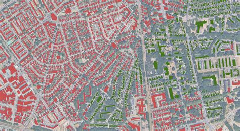 Mapa okolia Šamorína s vyznačenými zelenými plochami