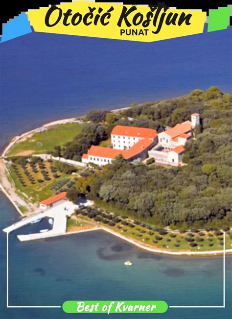 Panoramatický pohľad na záliv Punat s ostrovom Košljun