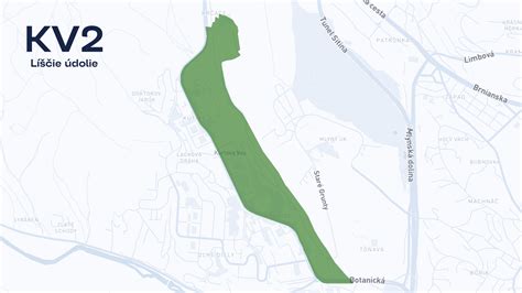 Mapa Bratislavy s vyznačenou mestskou časťou Karlova Ves a lokalitou Líščie údolie