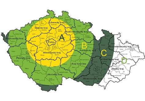 mapa lesných oblastí