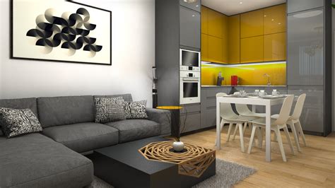 Ilustračná fotografia moderného interiéru 2-izbového bytu s loggiou