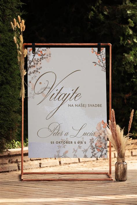 Svadobná uvítacia tabuľa