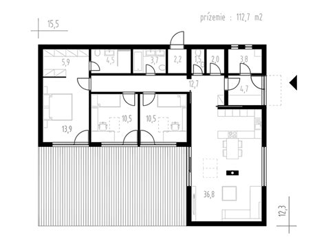 Pôdorys domu typu Bungalov