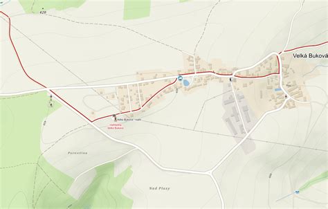 Mapa obce Buková