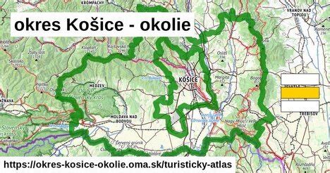 Mapa okresu Košice-okolie s vyznačenou obcou Haniska pri Košiciach
