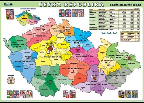 Mapa Slovenska a Českej republiky s vyznačením prihraničných oblastí