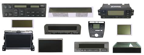 Ilustrácia rôznych automobilových elektronických zariadení