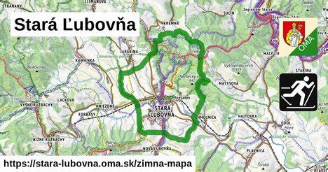 Mapa okresu Stará Ľubovňa s vyznačenými rekreačnými oblasťami