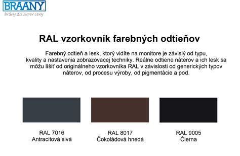 Paleta farieb RAL pre garážové brány