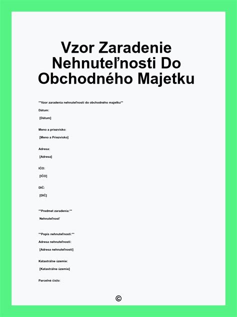 Ilustrácia definície obchodného majetku