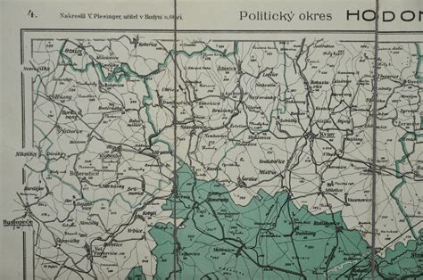 Mapa okresu Hodonín s vyznačeným Vracovom