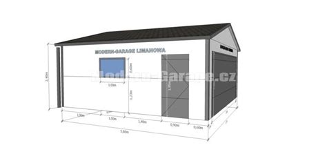 Ilustračný nákres optimálnych rozmerov garáže pre rôzne typy vozidiel