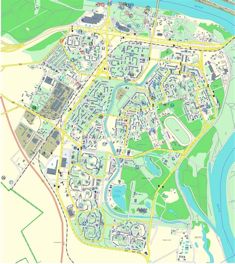 Mapa mestskej časti Bratislava-Petržalka s vyznačenými hlavnými ulicami