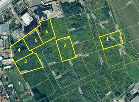 Mapa zobrazujúca stavebné pozemky v Piešťanoch