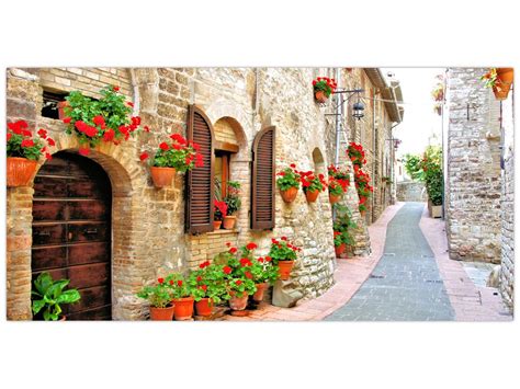 Malebná ulička v Plovdive, Bulharsko